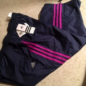 Adidas Women's Capri Wind Joggers Large NWT